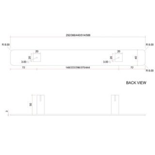 Eastbrook Addington Type 10 Flat Style Towel Hanger - Matt Anthracite - Image 6
