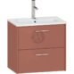 Calypso Brecon 2 Drawer Wall Hung Slim Vanity Unit With Idro Cast White Basin - 600mm Wide - 1 TH