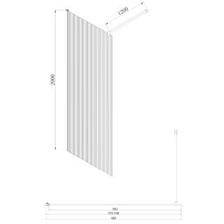 Eastbrook Vantage Fluted Walk-In Wetroom Glass Panel - 8mm Glass - Chrome - Image 11