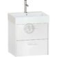 Calypso Brecon 2 Drawer Wall Hung Vanity Unit With Memphis Ceramic White Basin - 600mm Wide - 1 TH