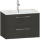 Calypso Brecon 2 Drawer Wall Hung Vanity Unit With Calypstone Aura Cirrus White Basin - 600mm Wide - No TH