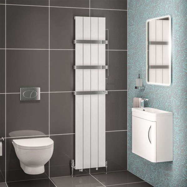 Eastbrook Mersey Aluminium Designer Radiator - Matt White - Image 8