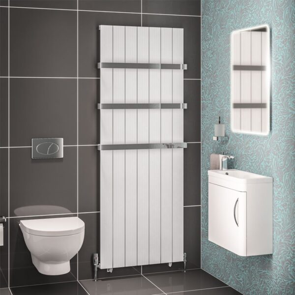 Eastbrook Mersey Aluminium Designer Radiator - Matt White - Image 11