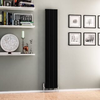 Eastbrook Mersey Aluminium Designer Radiator - Matt Black - Image 2