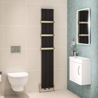 Eastbrook Mersey Aluminium Designer Radiator - Matt Black - Image 7