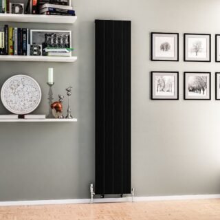 Eastbrook Mersey Aluminium Designer Radiator - Matt Black - Image 3