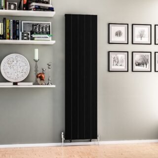 Eastbrook Mersey Aluminium Designer Radiator - Matt Black - Image 4