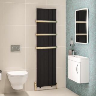 Eastbrook Mersey Aluminium Designer Radiator - Matt Black - Image 9
