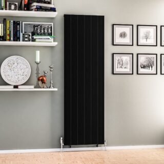 Eastbrook Mersey Aluminium Designer Radiator - Matt Black - Image 5