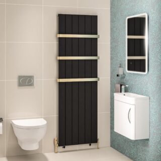 Eastbrook Mersey Aluminium Designer Radiator - Matt Black - Image 10