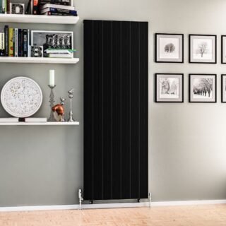 Eastbrook Mersey Aluminium Designer Radiator - Matt Black - Image 6