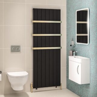 Eastbrook Mersey Aluminium Designer Radiator - Matt Black - Image 11