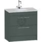 Calypso Brecon 2 Drawer Floor Standing Vanity Unit With Calypstone Aura Cirrus White Basin - 800mm Wide - No TH