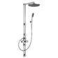 Flova Allore Thermostatic Shower Column With Hand Shower Set And Over Head Shower - Diamond Chrome