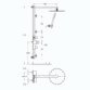 Flova Allore Thermostatic Shower Column With Hand Shower Set And Over Head Shower - Diamond Chrome - Image 2