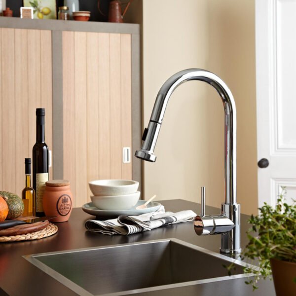 Bristan Apricot Monobloc Sink Mixer Tap With Pull Out Spray Chrome - Image 3