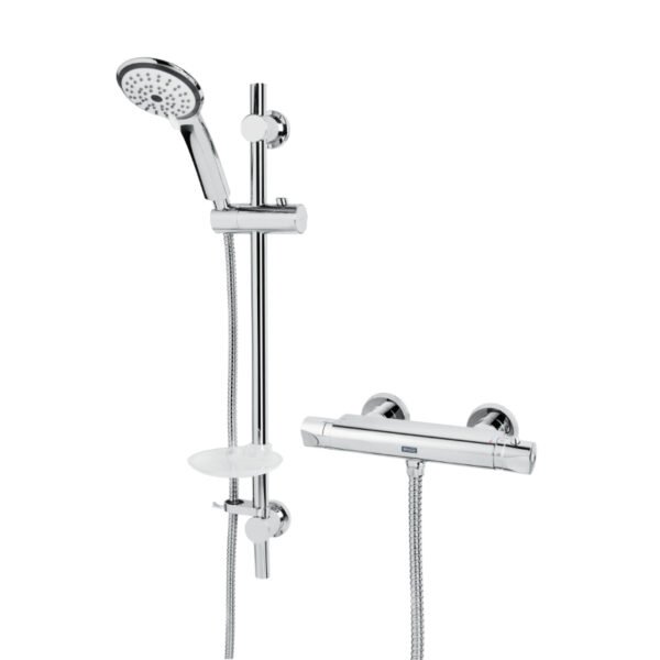 Bristan Artisan Thermostatic Bar Shower Valve With Adjustable Riser And Fast Fit Connections - Chrome