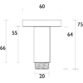 Bristan Square Ceiling Fed Shower Arm - Chrome - Image 2