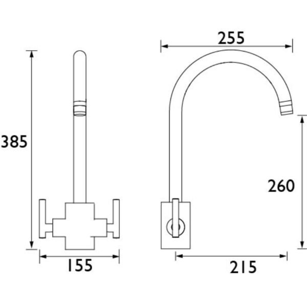 Bristan Artisan Pure Monobloc Sink Mixer Tap With Filter - Chrome - Image 2