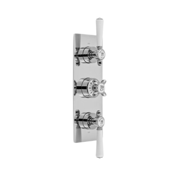 Booth and Co Axbridge 2 Outlet, 3 Handle Thermostatic Concealed Shower Valve