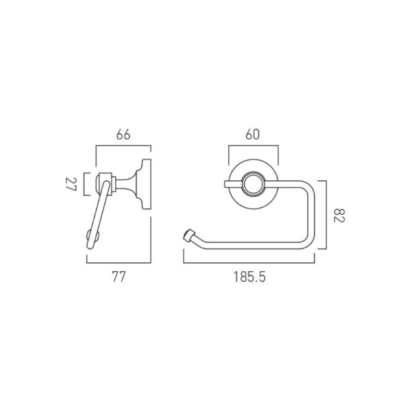 Booth and Co Axbridge Toilet Roll Holder - Image 2