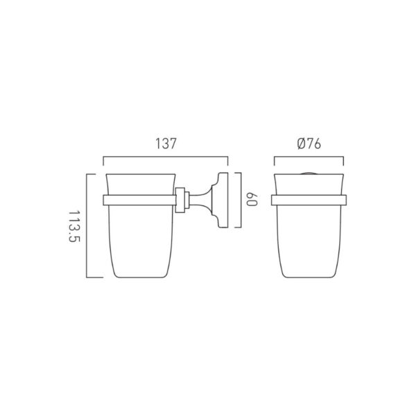 Booth and Co Axbridge Ceramic Tumbler And Holder - Image 3