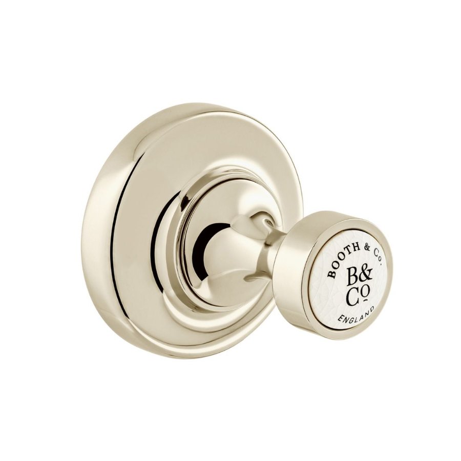 Booth and Co Axbridge Robe Hook - Bright Nickel