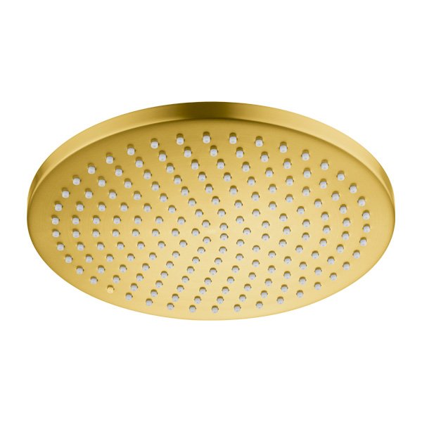 Flova Design Round Air Mixed Shower Head – 250mm Wide - Brushed Gold