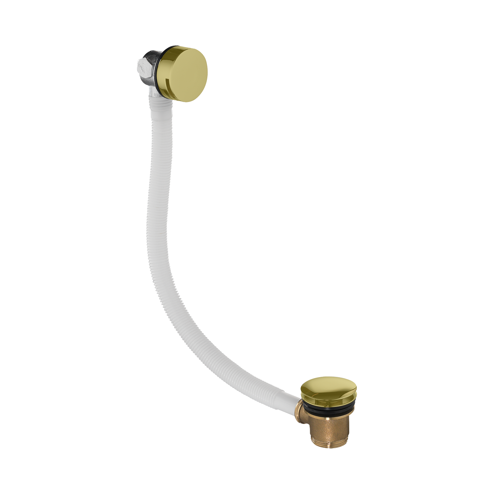 Flova Overflow Bath Filler With Clicker Waste - Brushed Brass