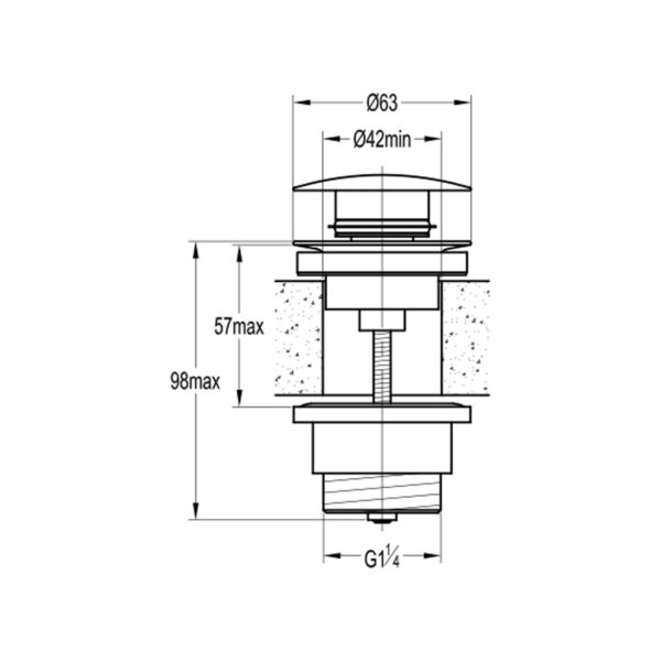 Flova Universal Basin Clicker Waste - Image 2