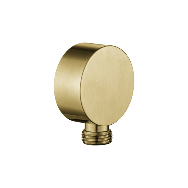 Flova Annecy Round Wall Outlet Elbow - Brushed Brass