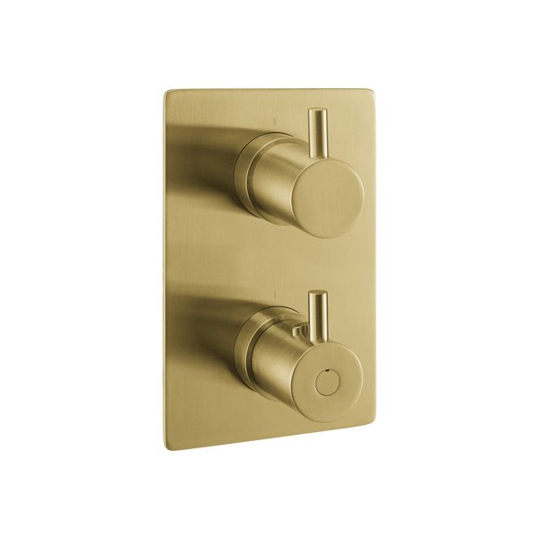 Flova Levo Smartbox Square Finishing Kit - Brushed Brass