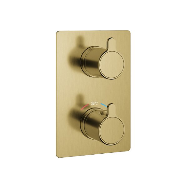 Flova Moonlight Square Smartbox Finishing Set - Brushed Brass