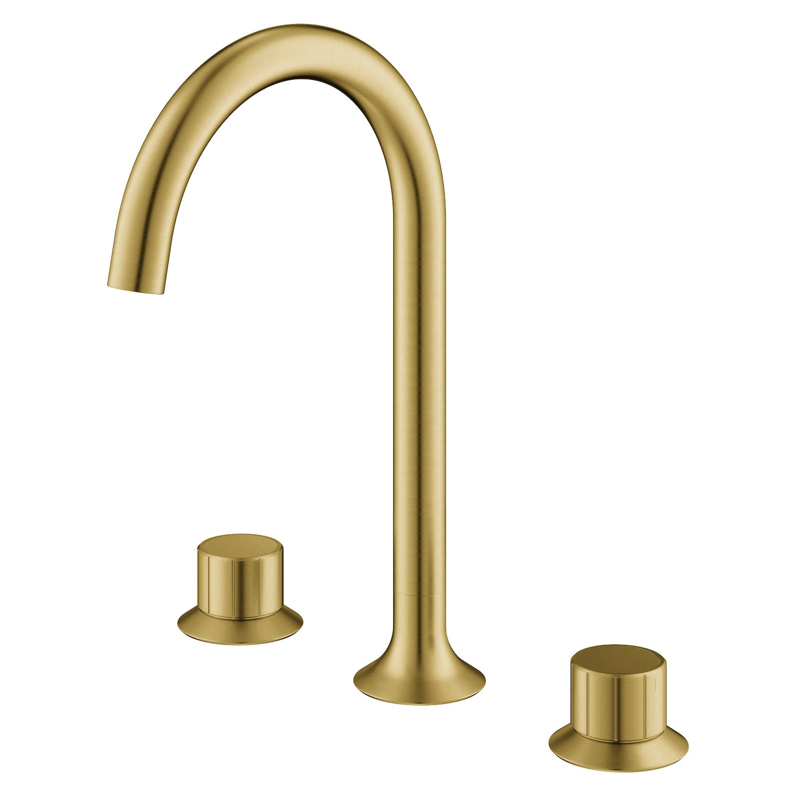 Flova Moonlight 3-Hole Basin Mixer Tap - Brushed Brass