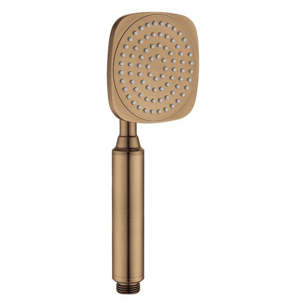 Flova Square Pressure Enhancing Shower Handset - Brushed Bronze
