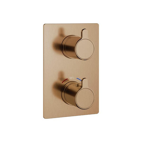 Flova Moonlight Square Smartbox Finishing Set - Brushed Bronze