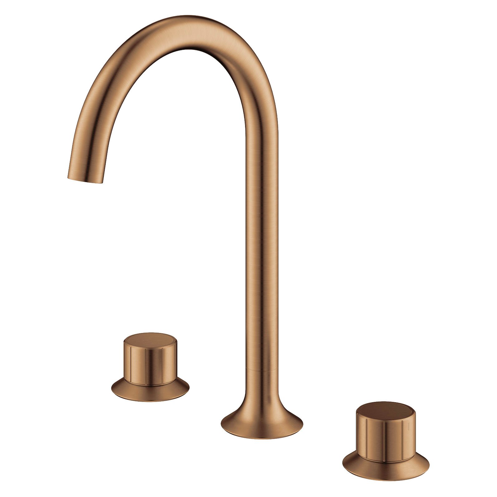 Flova Moonlight 3-Hole Basin Mixer Tap - Brushed Bronze