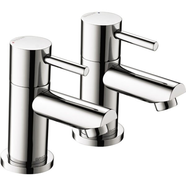 Bristan Blitz Basin Pillar Taps - Chrome