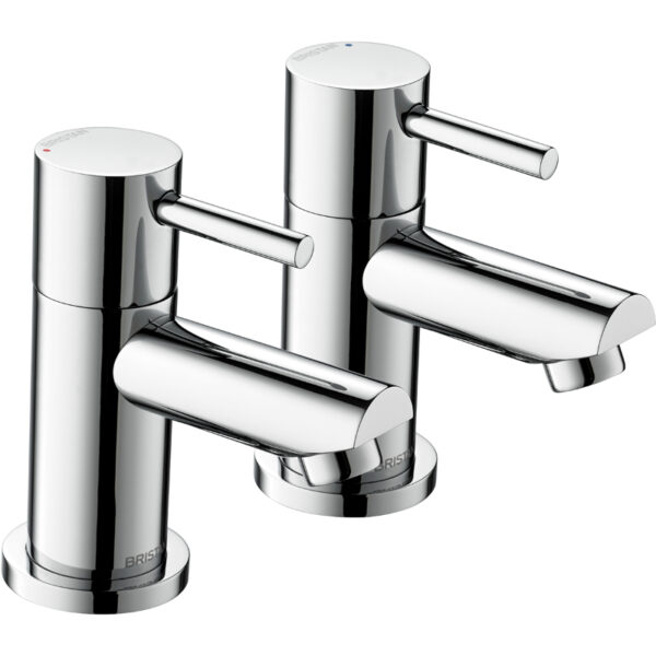 Bristan Blitz Bath Pillar Taps - Chrome