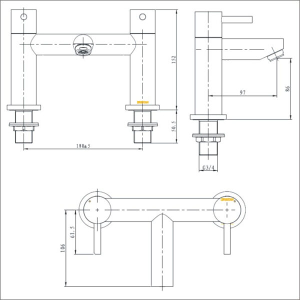 Bristan Blitz Bath Filler Tap - Chrome - Image 2