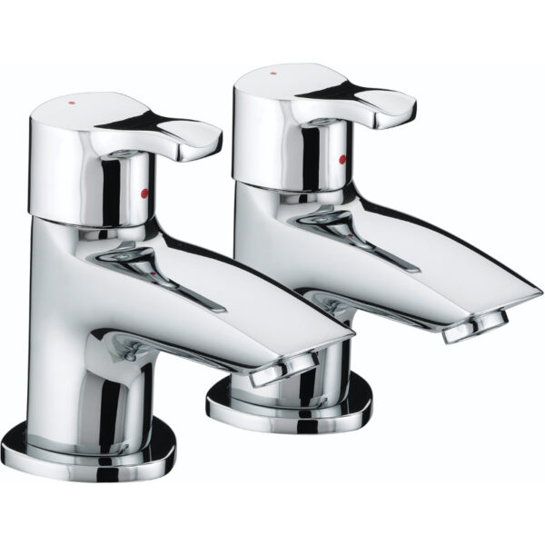 Bristan Capri Bath Pillar Taps - Chrome