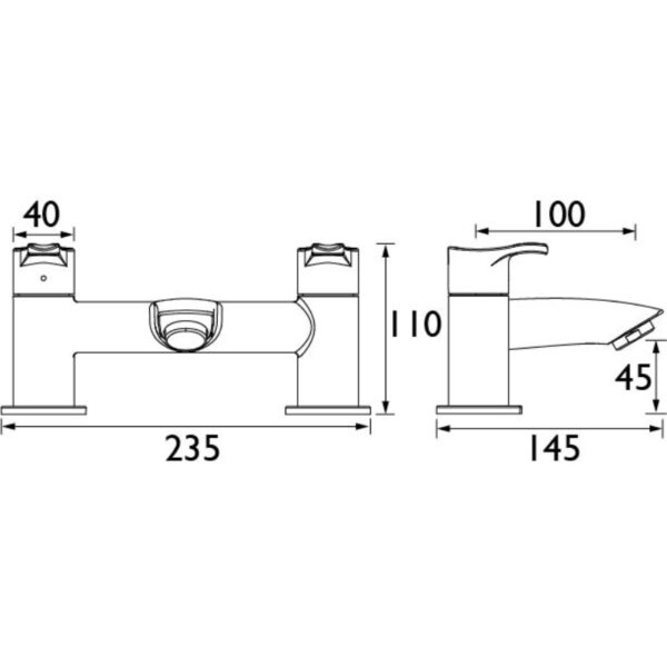 Bristan Capri Bath Filler Tap - Chrome - Image 2