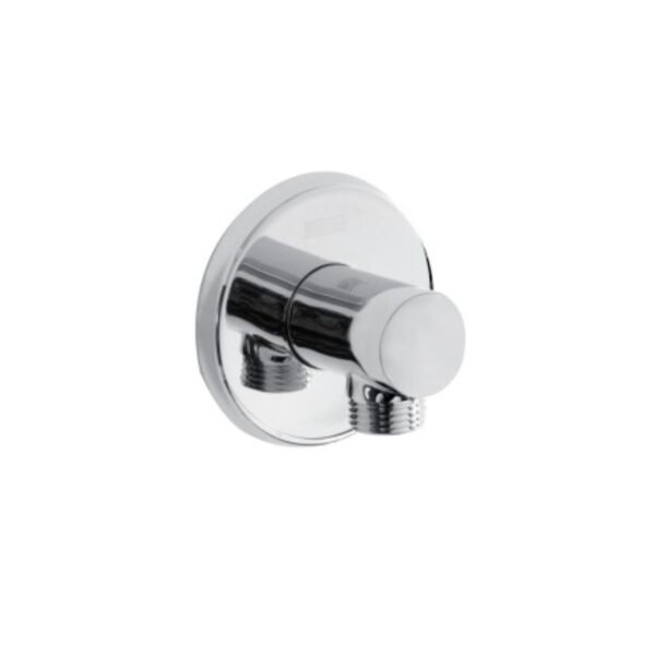 Bristan Contemporary Round Shower Wall Outlet Elbow - Chrome
