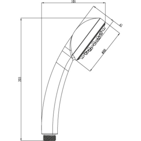 Bristan Casino Single Function Small Handset - Chrome - Image 2