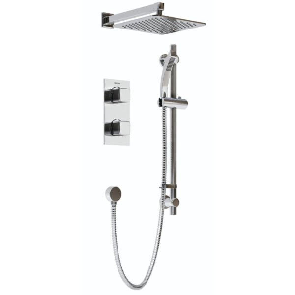 Bristan Cobalt Complete Recessed Dual Control Shower Pack - Chrome