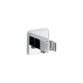 Bristan Square Wall Outlet Elbow With Handset Holder Bracket - Chrome
