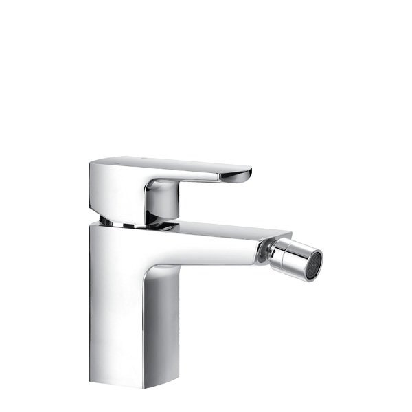 Flova Dekka Bidet Mixer Tap With Clicker Waste Set - Diamond Chrome