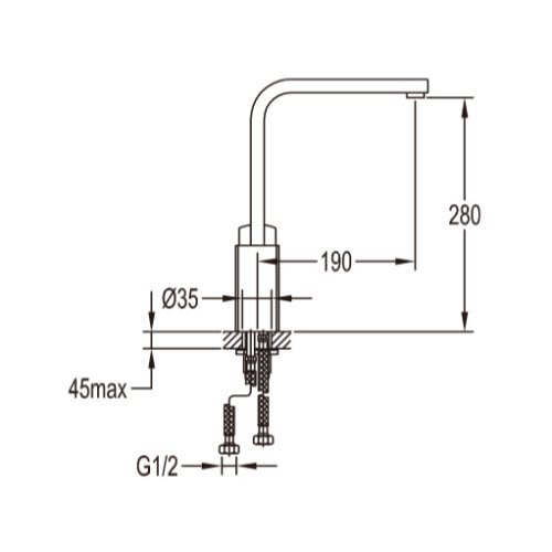Flova Dekka Single Lever Kitchen Mixer Tap -Diamond Chrome - Image 2