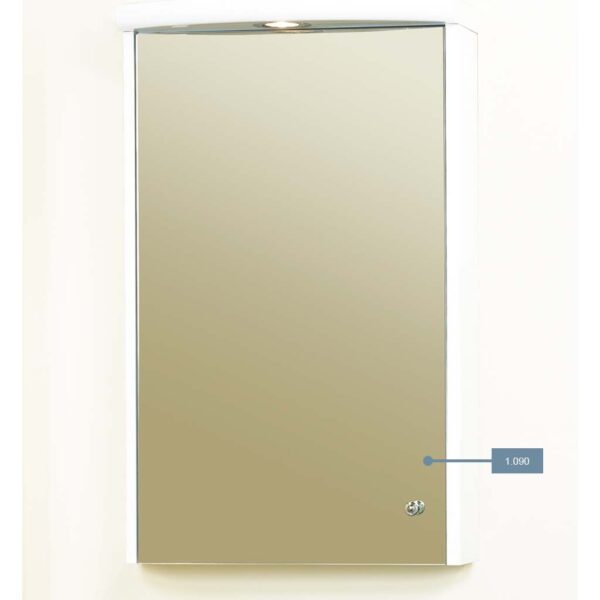 Eastbrook Oslo 1 Door Non Illuminated Mirror Cabinet - 690mm x 430mm - White