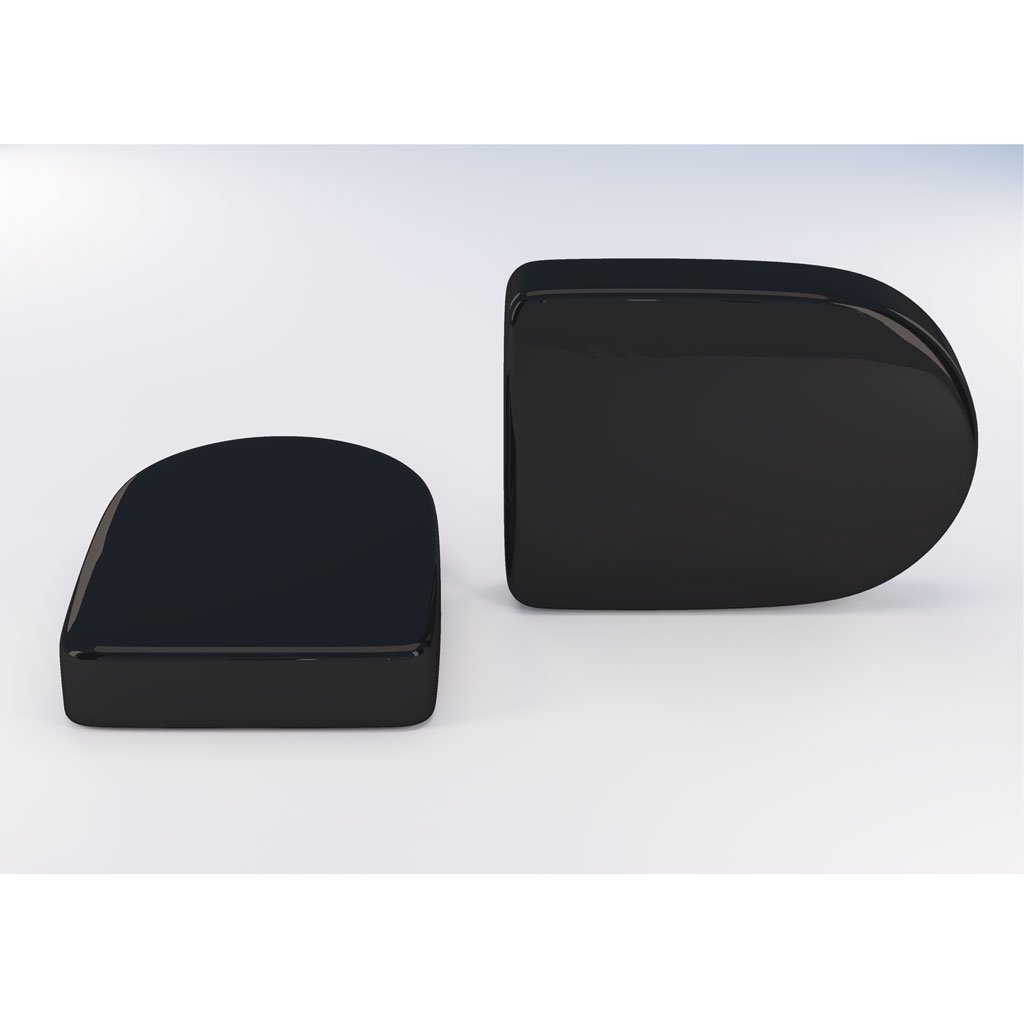 Eastbrook D Shape Vent Cap Pair For Towel Rails - Black